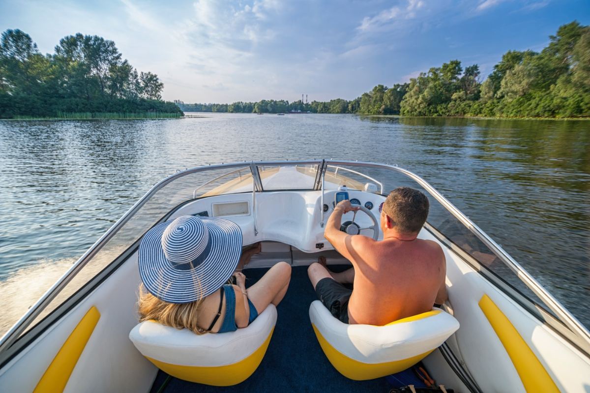Pontoon seating before and after — after